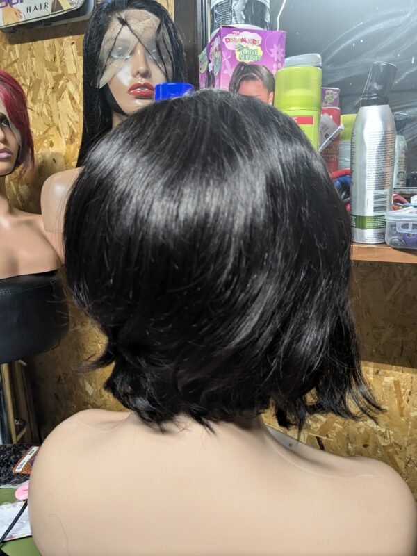 Premium Synthetic Black short Wig - Image 5