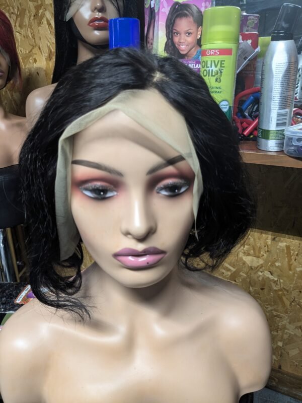 Premium Synthetic Black short Wig - Image 4