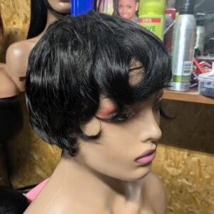 Premium Synthetic Black short Wig