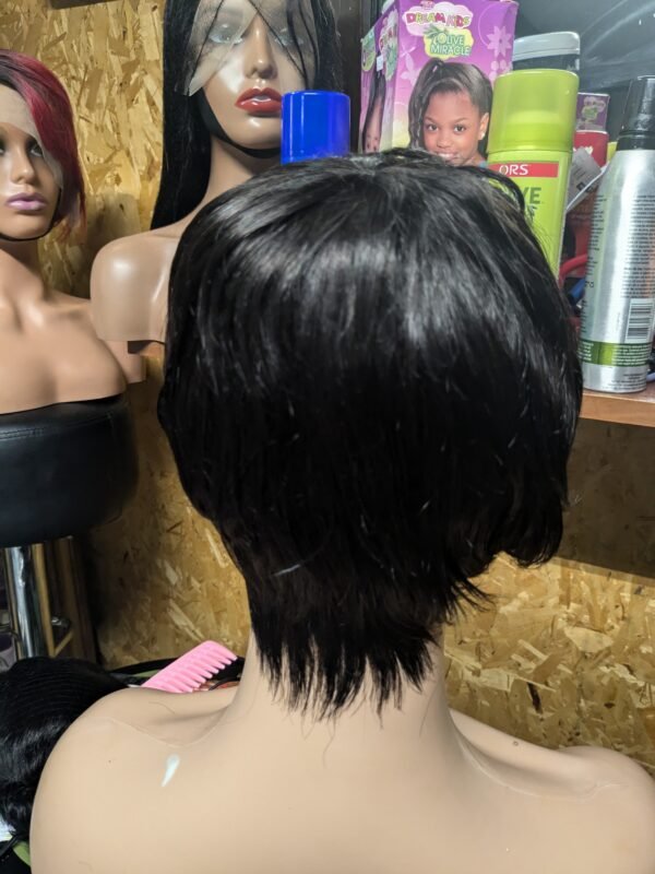 Premium Synthetic Black short Wig - Image 2
