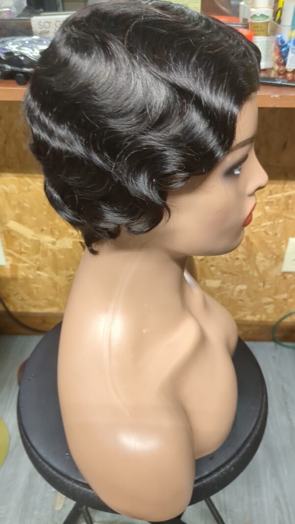 Premium Synthetic Brown curly short Wig - Image 3