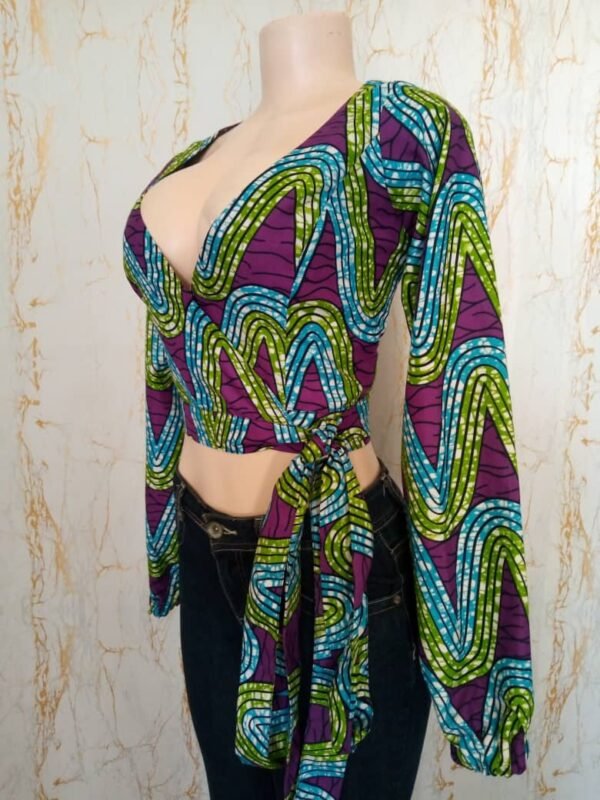 African Print Maxi Dress With Denim